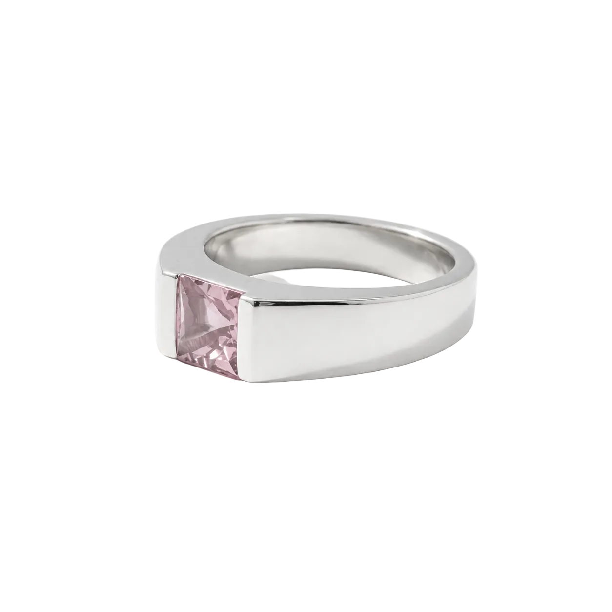 Bague Tank CARTIER en or blanc et tourmaline