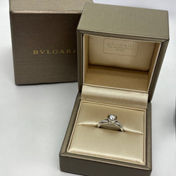 Bague Solitaire BULGARI "Incontro D'Amore" en platine et diamants