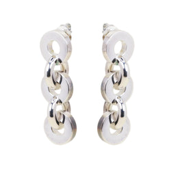 Boucles d'oreilles Pendantes HERMÈS "Voltige" en argent