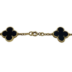 Collier Sautoir VAN CLEEF & ARPELS "Vintage Alhambra" en or jaune et onyx