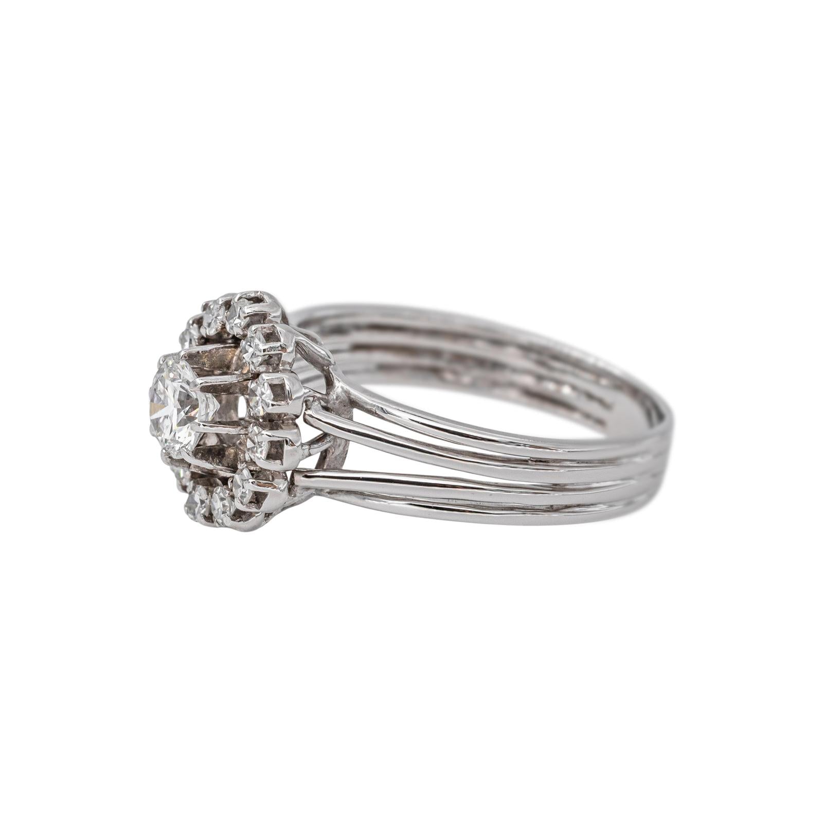 Bague Marguerite Or blanc Diamant