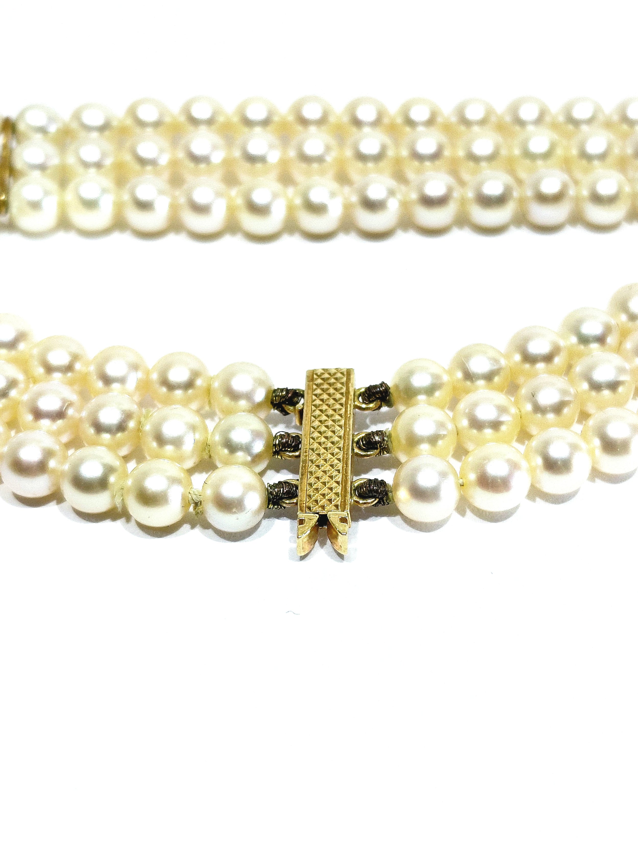 Bracelet en or et perles