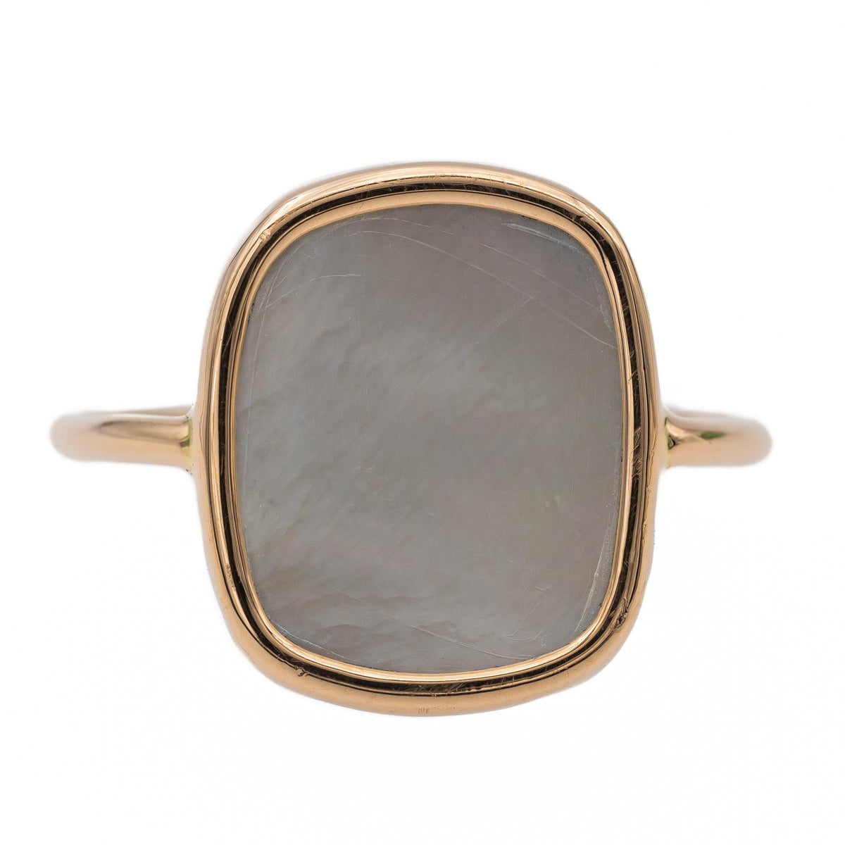 Ginette NY Bague White mop antique Or rose Nacre