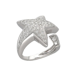 Bague Pavée en or blanc et diamants