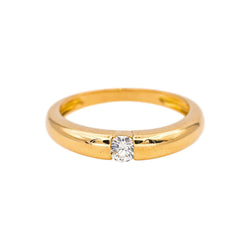 Bague  Solitaire Or jaune  Diamant