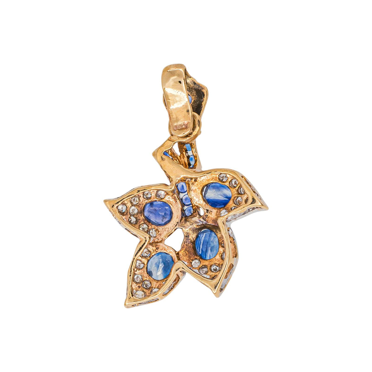 Pendentif Or blanc Saphir