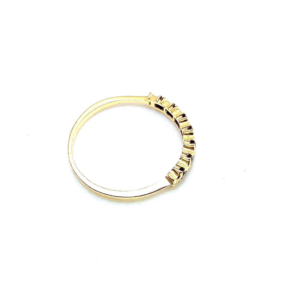 Bague Alliance en or jaune et diamants