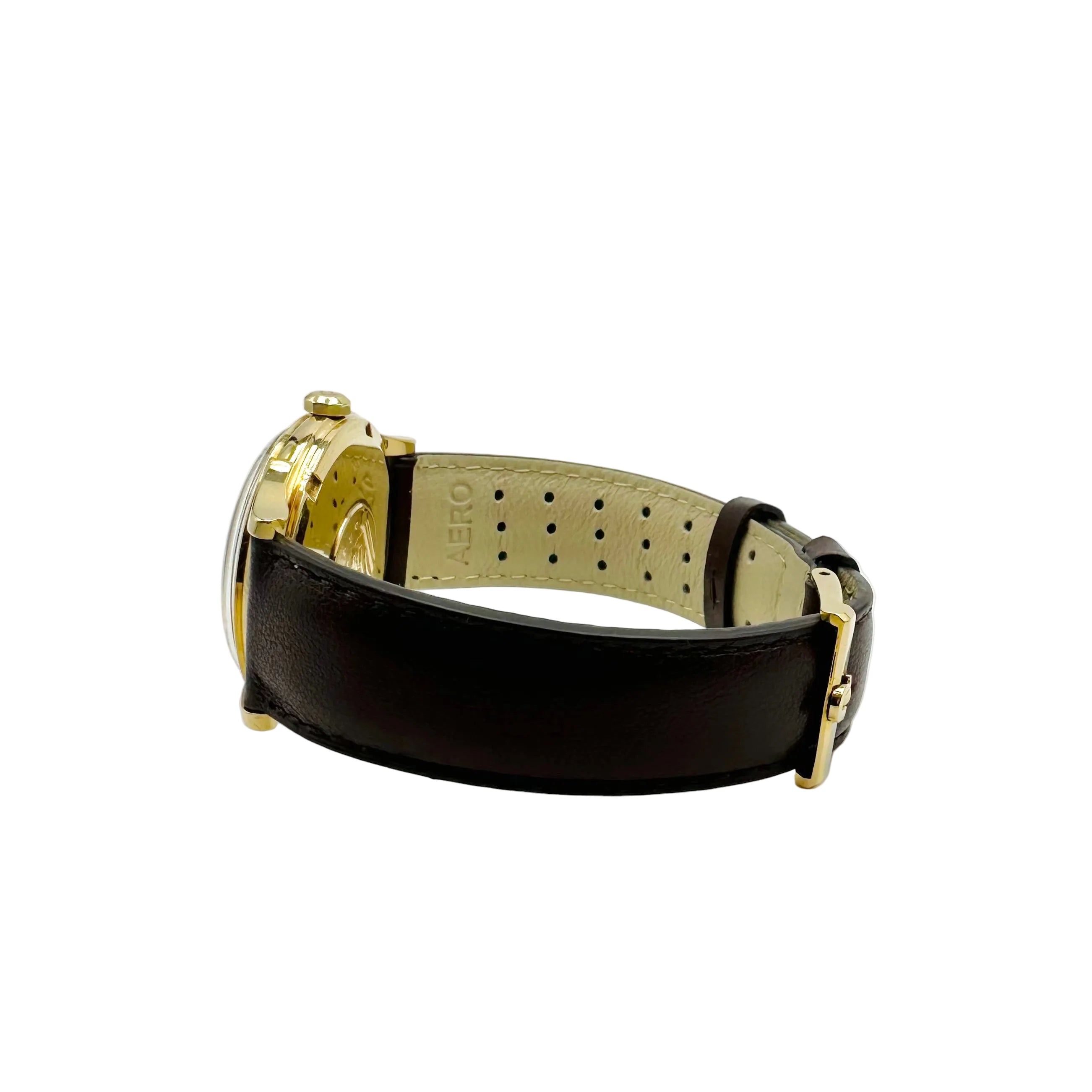 Montre OMEGA "Constellation" en or jaune et cuir
