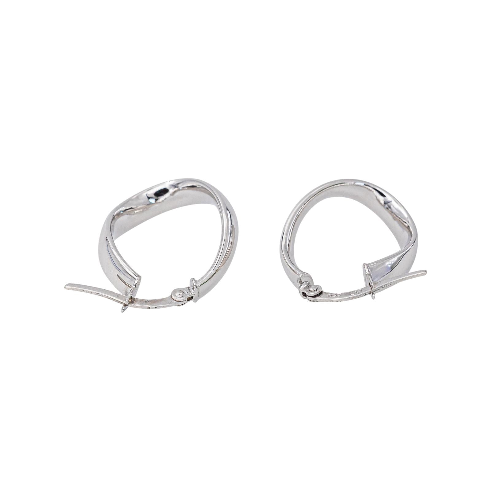 Boucles d'oreilles Créoles Or blanc