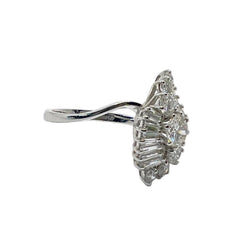 Bague en or blanc et diamants