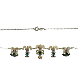 Collier Draperie en or jaune et émeraude