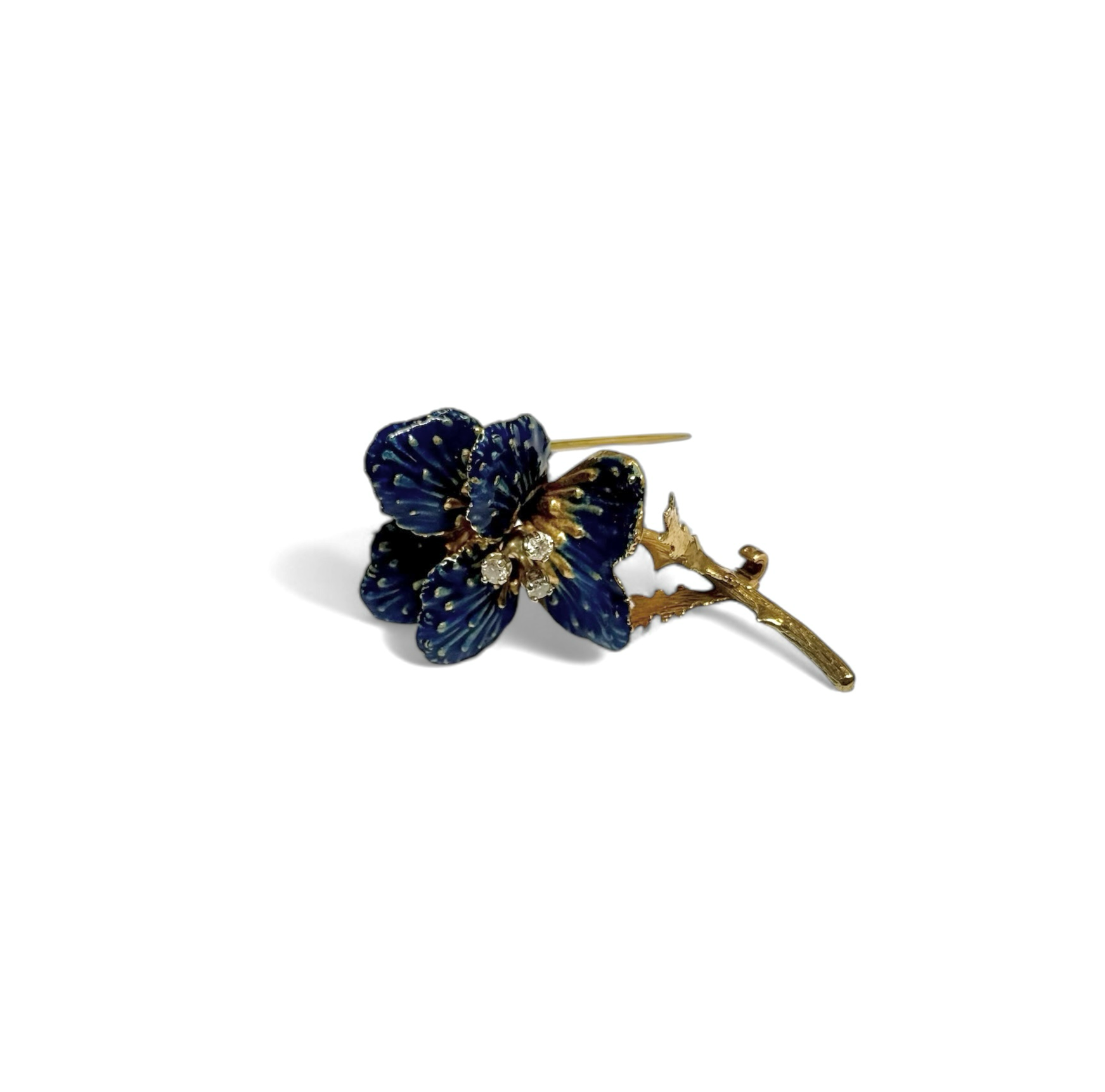Broche « fleur bleue » Édouard Richards
