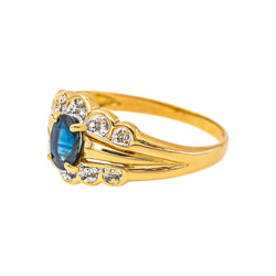 Bague Or jaune Saphir