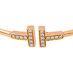 Tiffany & Co Bracelet Tiffany T Or rose Diamant
