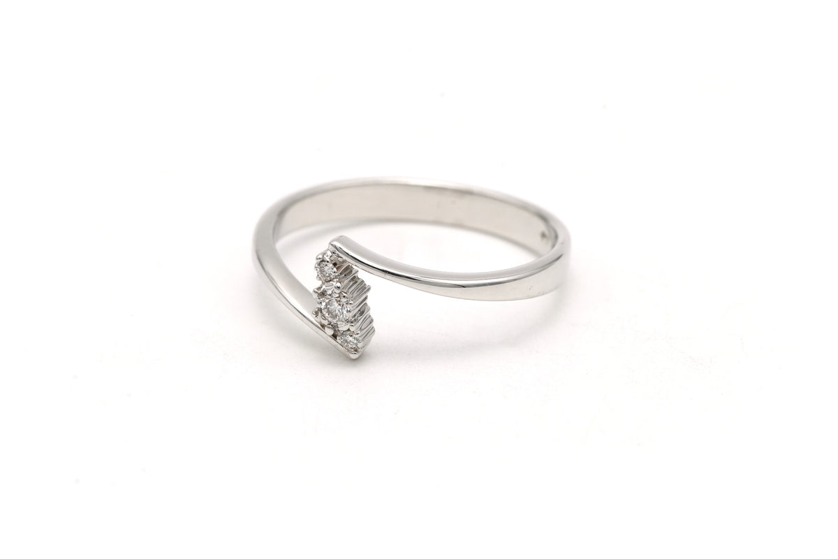 Bague Toi & Moi en or blanc et diamants