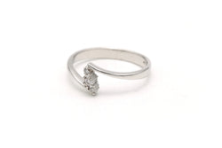 Bague Toi & Moi en or blanc et diamants