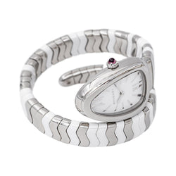 Montre BULGARI "Spiga" en acier, céramique et spinelle