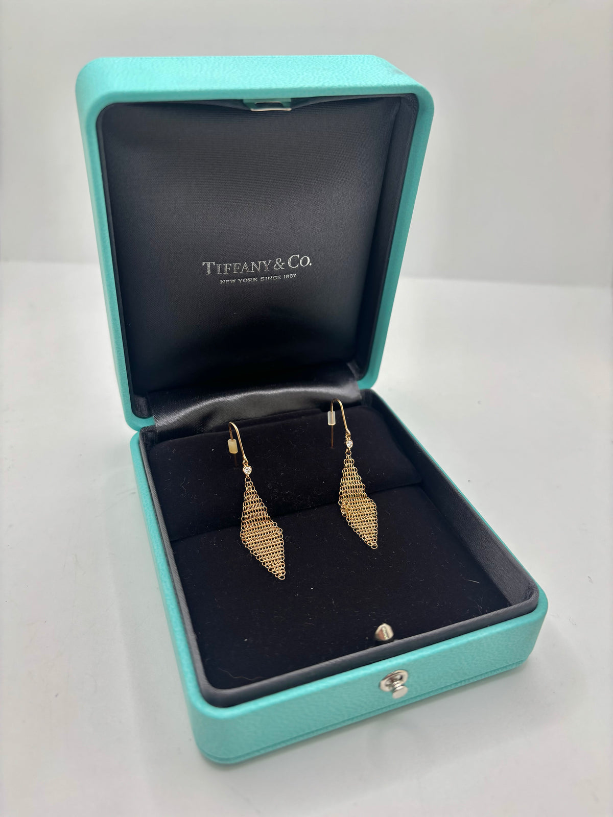 Boucles d'oreilles Pendantes TIFFANY & CO. en or jaune et diamants