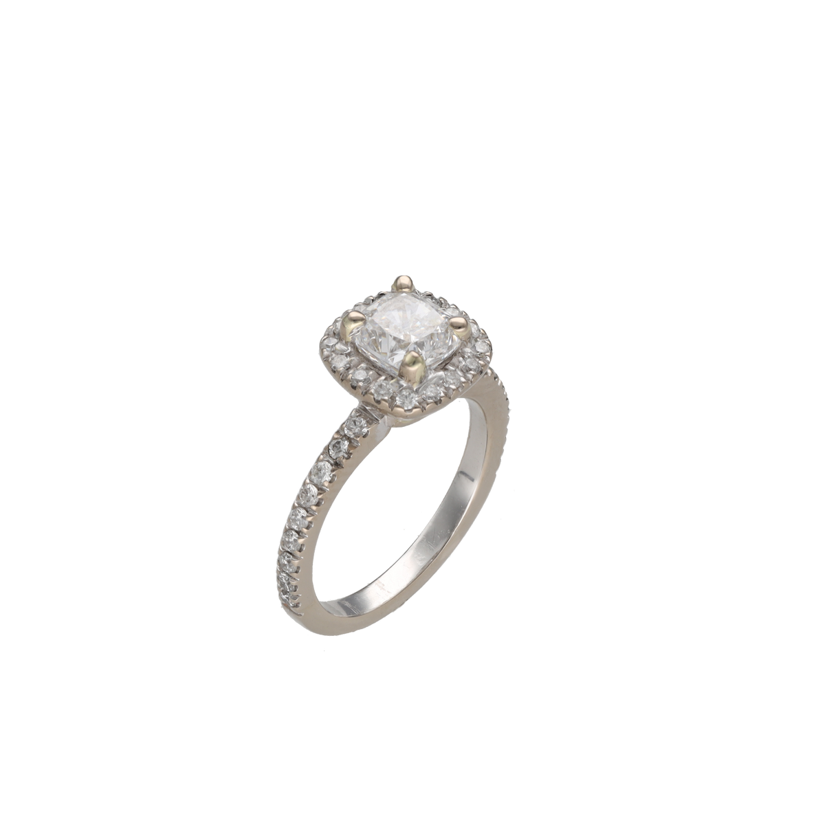 Bague Solitaire en or blanc et diamants