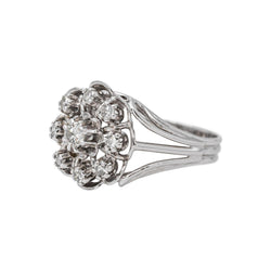 Bague Marguerite Or blanc Diamant
