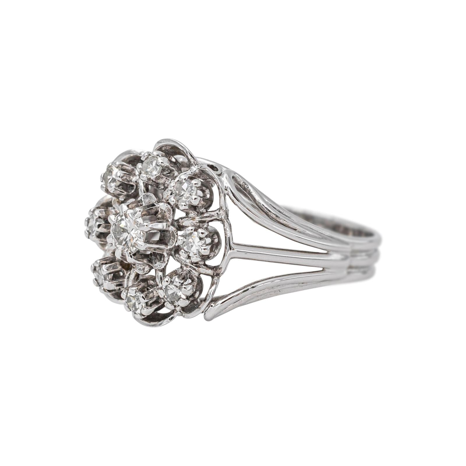 Bague Marguerite Or blanc Diamant