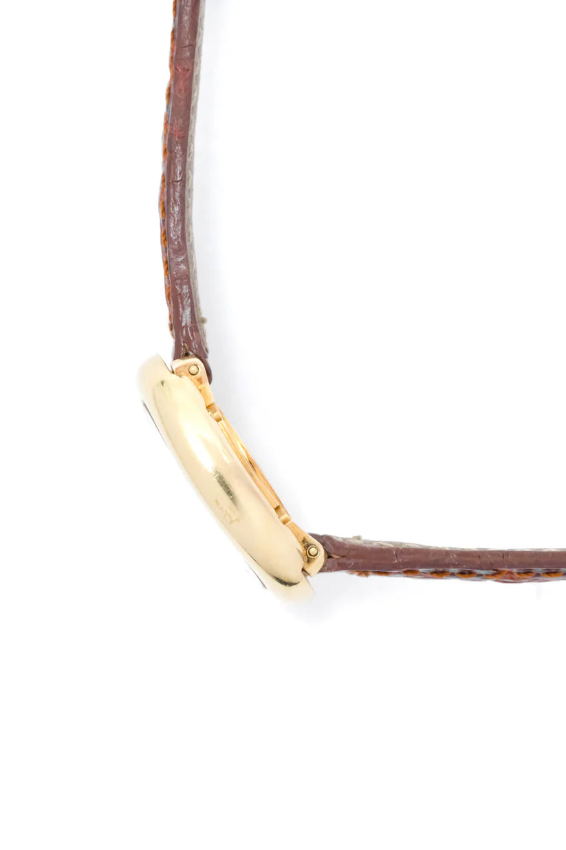 Montre CARTIER "Baignoire" en or jaune et cuir