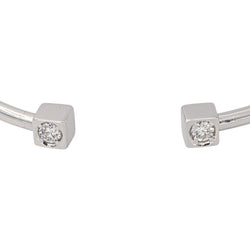 Bracelet Jonc Or blanc Diamant