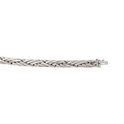 Collier Maille tressée Or blanc