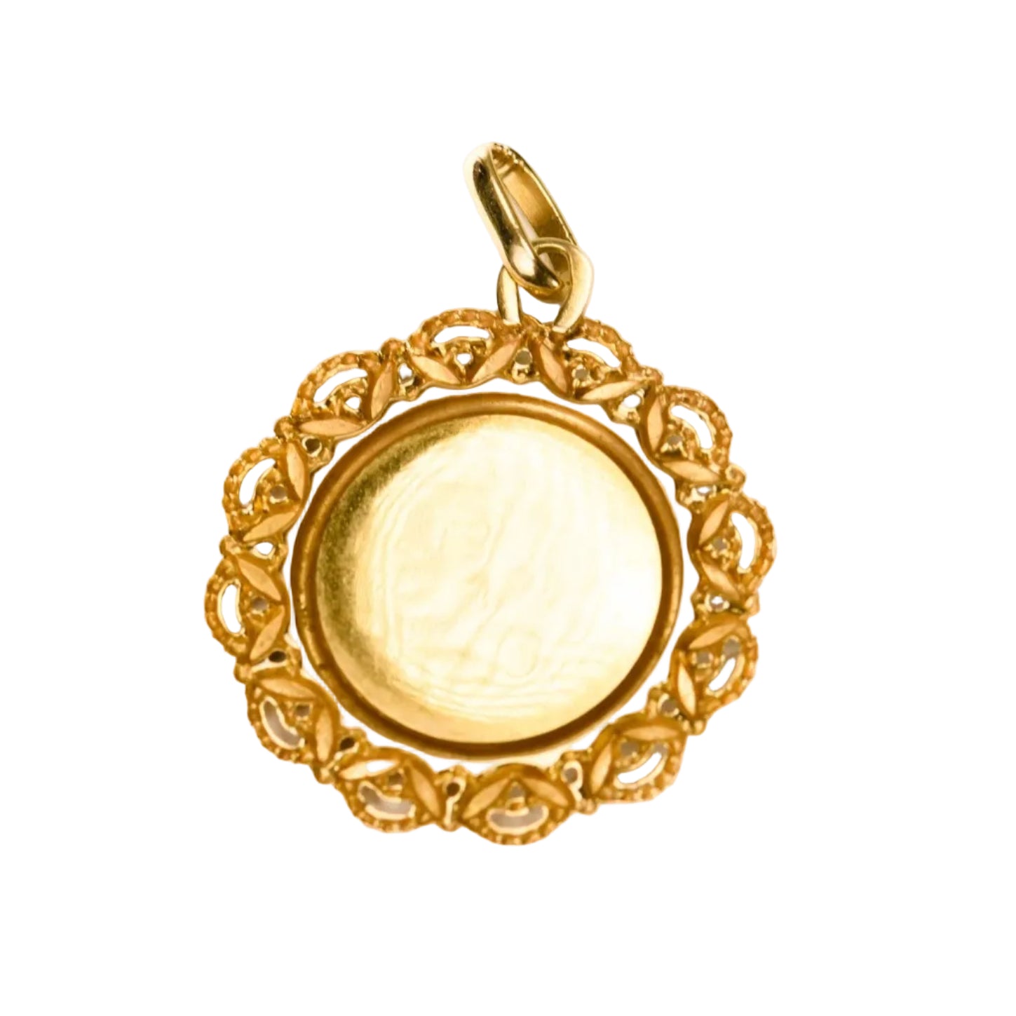 Médaille en or jaune et rubis