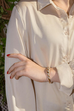 Bracelet  Jonc  Or rose Diamant