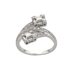 Bague Toi & Moi en or blanc et diamants