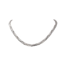 Collier Maille tressée Or blanc