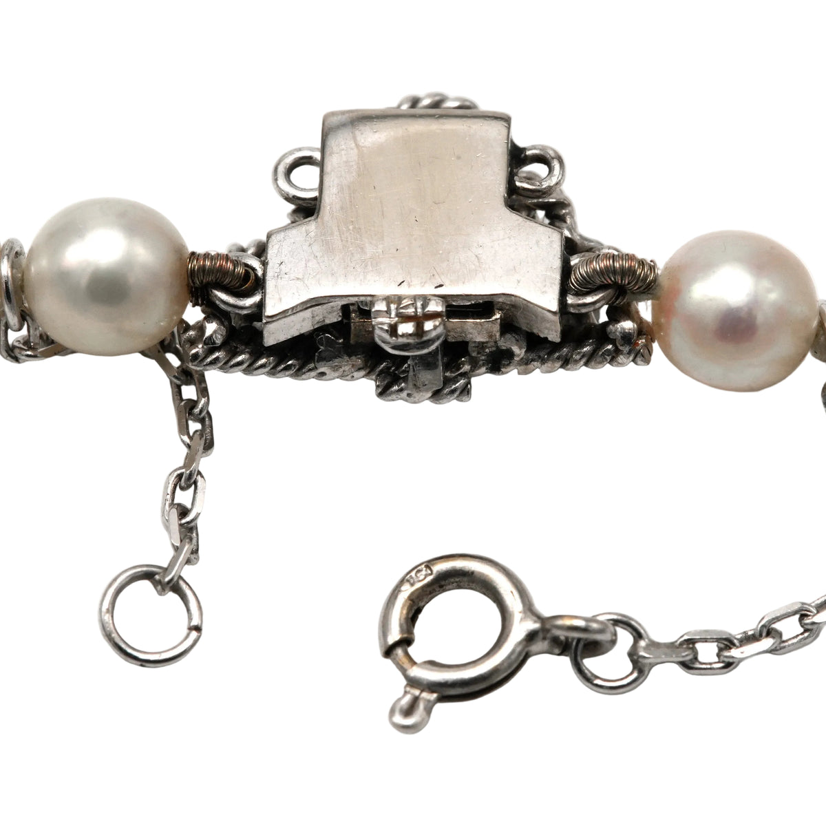 Collier Perles en or blanc et diamants