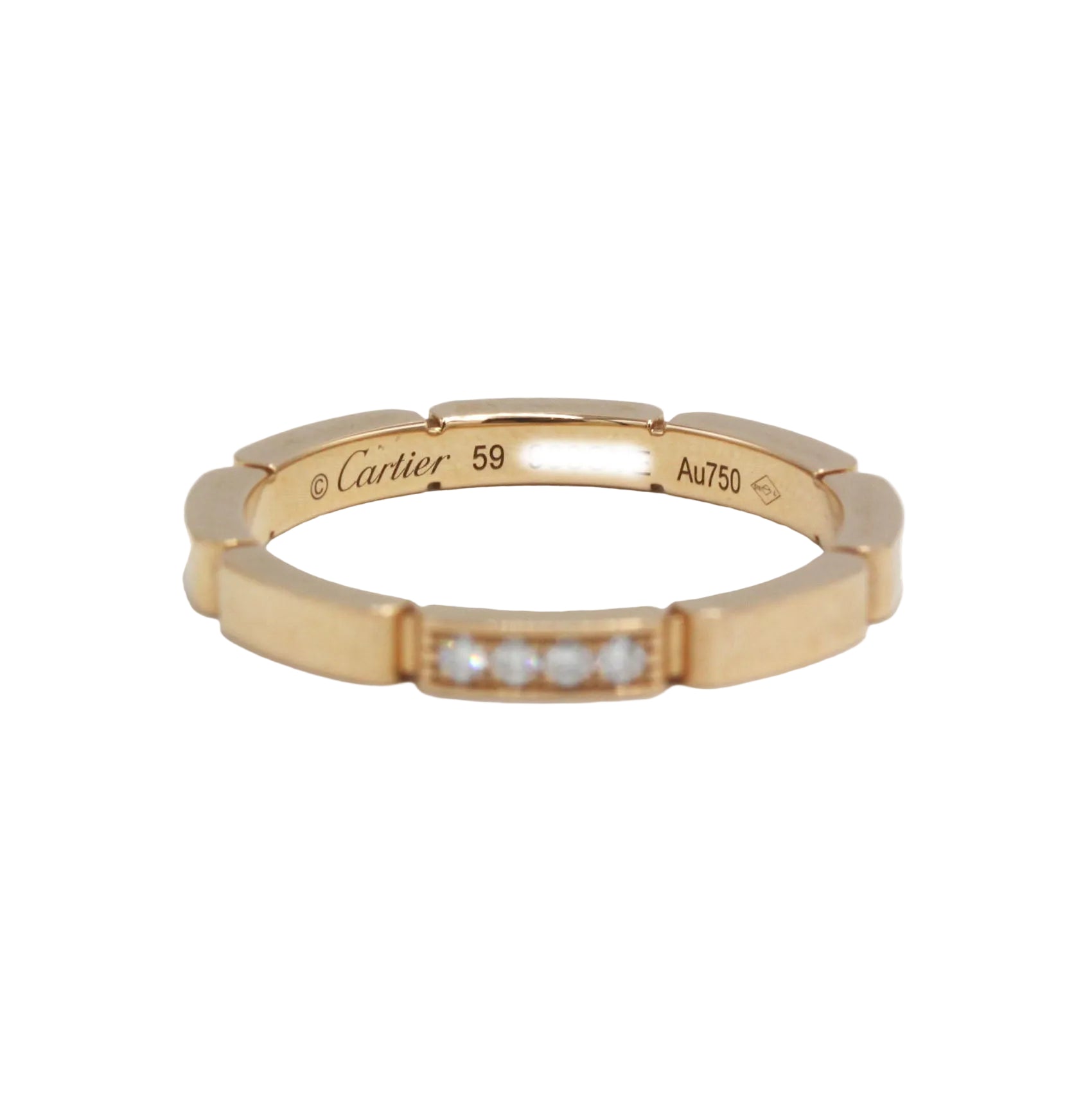 Bague Alliance CARTIER Panthère en or rose et diamants