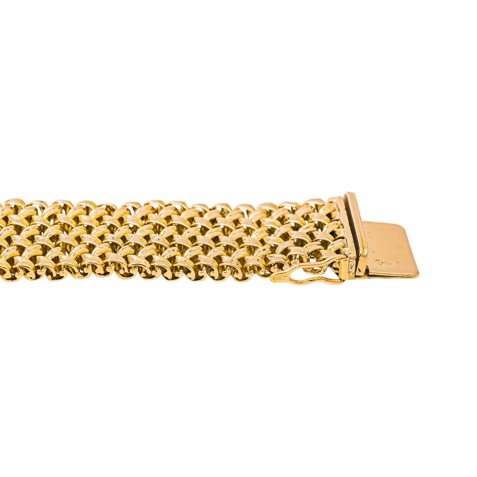 Bracelet Manchette Or jaune Diamant