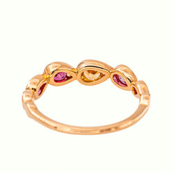 Mellerio Bague Anneau Indra Rose Or rose Saphir