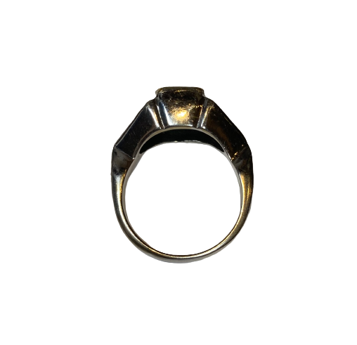 Bague en or blanc, or jaune, émeraude et diamants