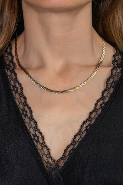 Collier Maille miroir Or rose