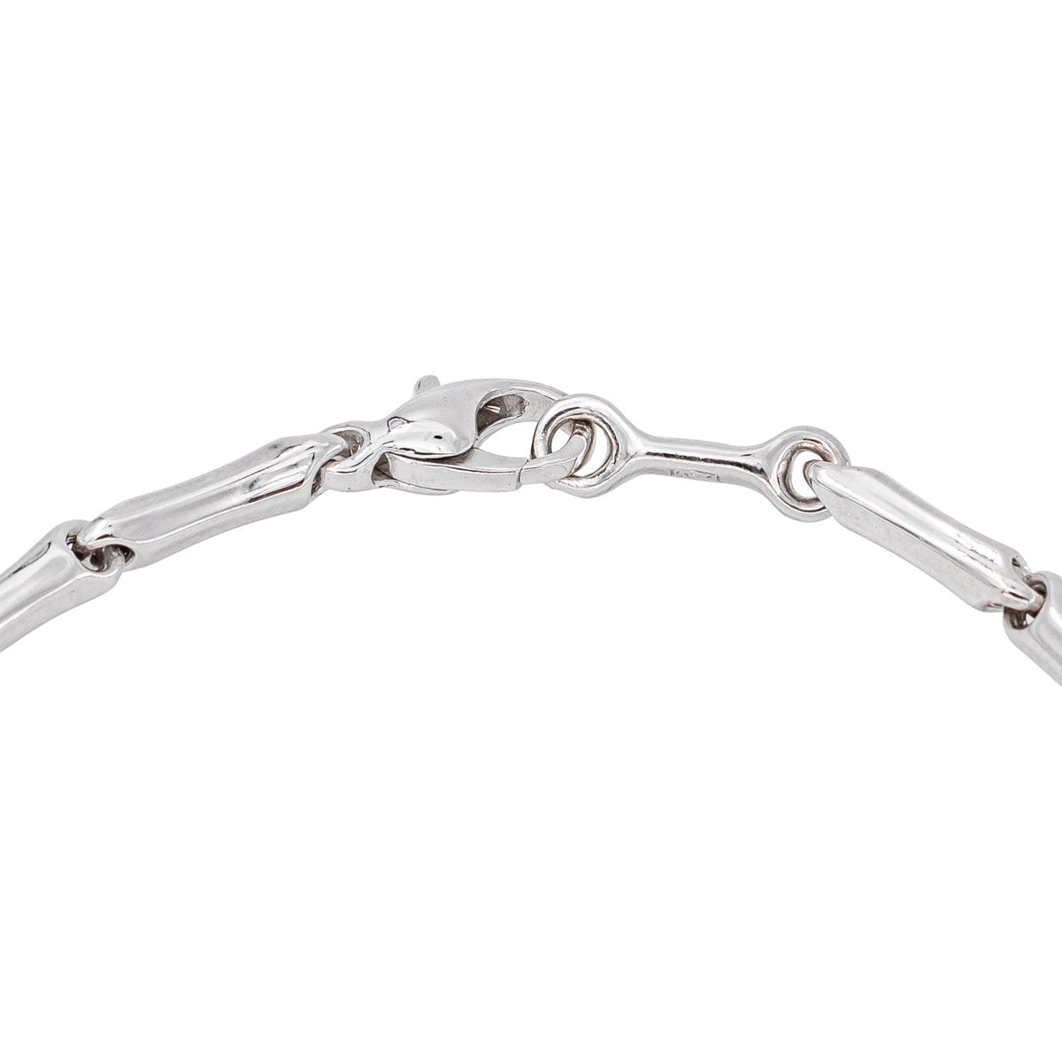 Chimento Bracelet Maille bâton Bamboo Or blanc