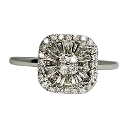 Bague Solitaire en or blanc et diamants
