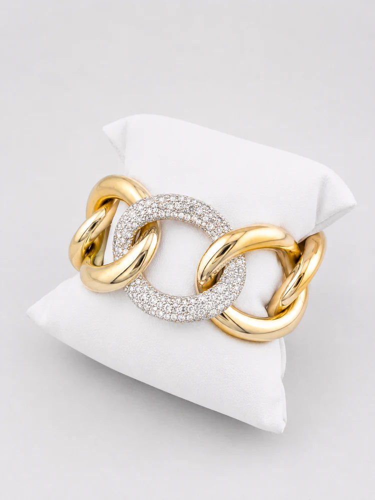Bracelet POMELLATO Tango en or jaune et diamants