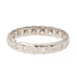 Bague Alliance Or blanc Diamant
