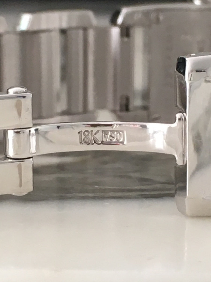 Montre CARTIER "Tankissime" PM en or blanc, acier et diamants