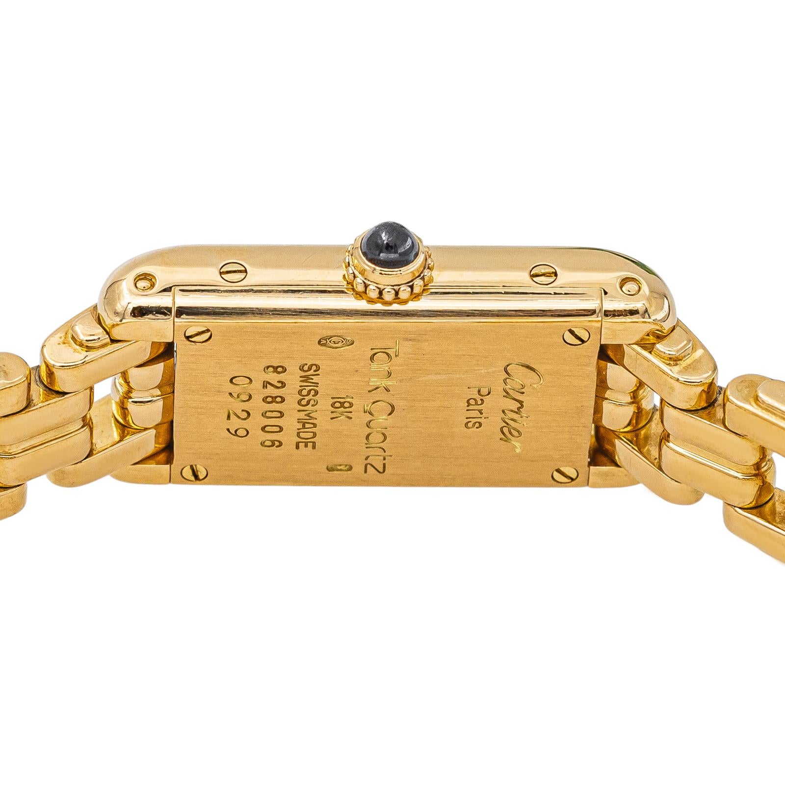 Montre CARTIER "Tank Mini" en or jaune et diamants