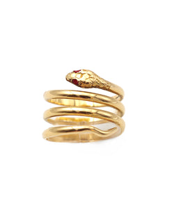 Bague serpent vintage en or