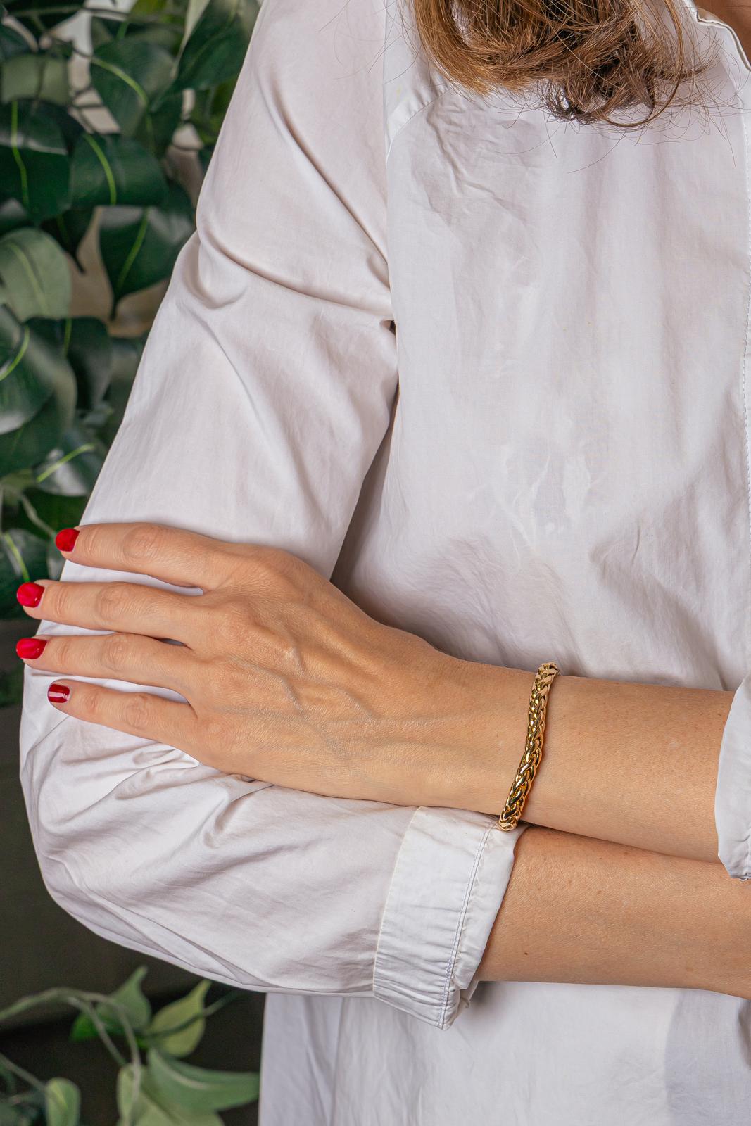 Bracelet Maille palmier Or jaune