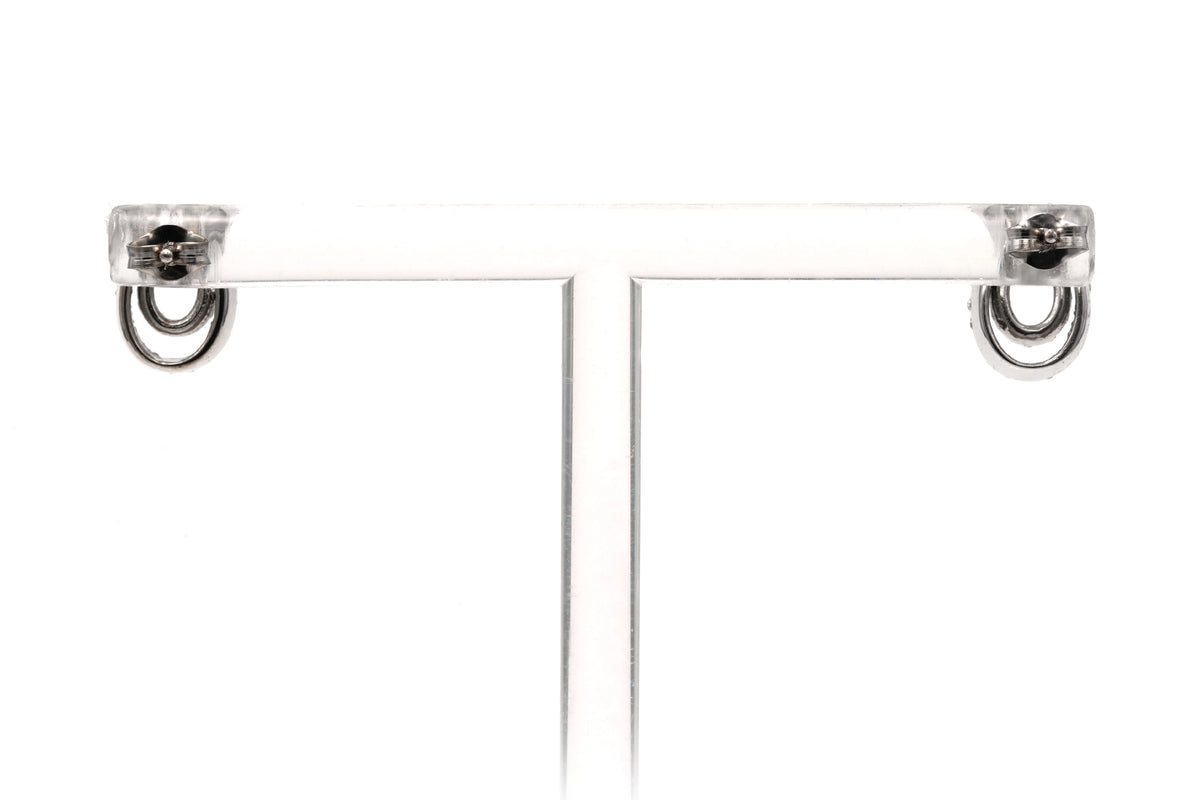 Boucles d'oreilles Puces en or blanc et diamants