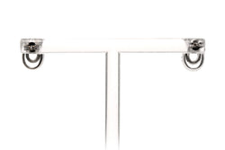 Boucles d'oreilles Puces en or blanc et diamants
