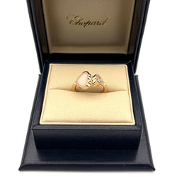 Bague Toi & Moi CHOPARD "Happy Hearts" en or rose, opale et diamant