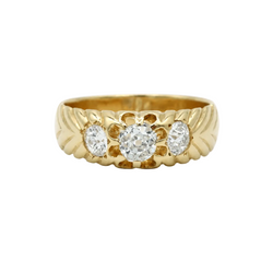 Bague Trilogie en or jaune et diamants